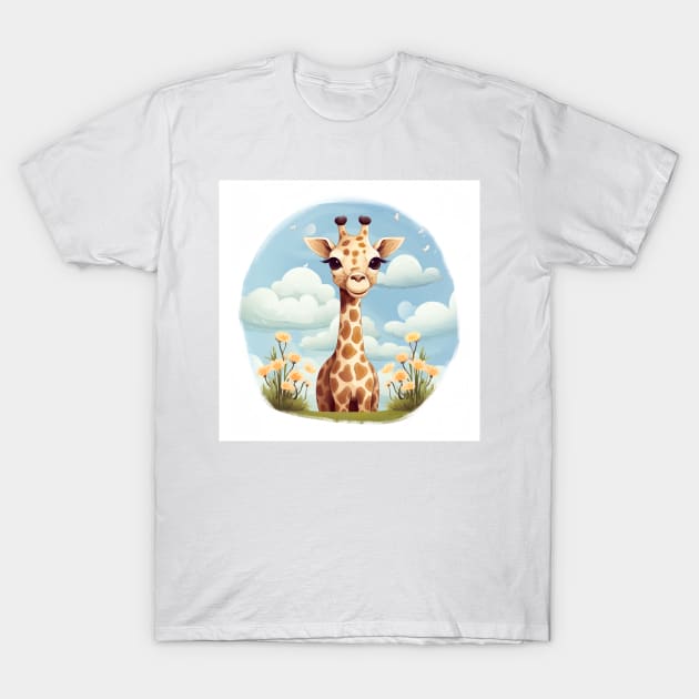 Cute giraffe T-Shirt by Geminiartstudio